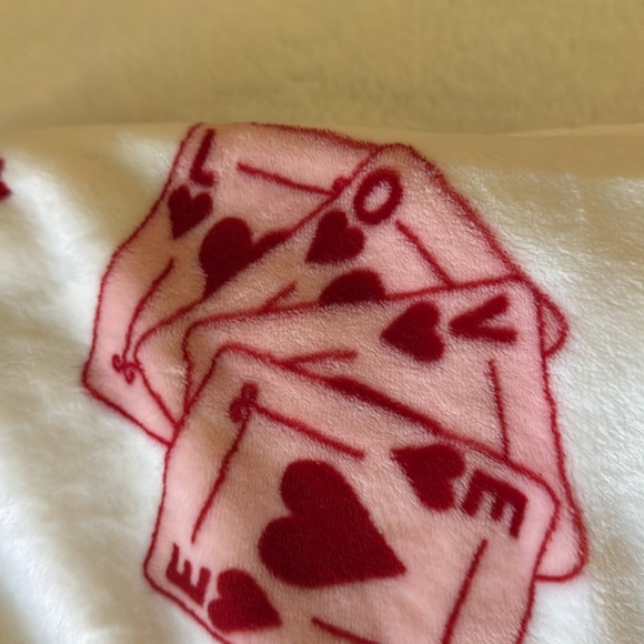 Rachelle Roy Valentine’s Day, LOVE playing cards, oversized, plush blanket - Picture 3 of 8